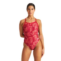 Arena MaxLife Puzzled Challenge Back -Speedo Shop 004638 450 WPUZZLEDCHALLENGEBACKONEPIECE 001 O