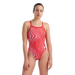 Arena MaxLifeECO Marbled Challenge Back -Speedo Shop 005562 450 WOMEN SSWIMSUITCHALLENGEBACKMARBLED 001 O
