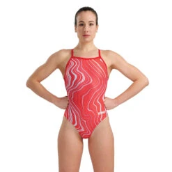 Arena MaxLifeECO Marbled Light Drop Back 18 Arena MaxLifeECO Marbled Light Drop Back -Speedo Shop 005563 450 WOMEN SSWIMSUITLIGHTDROPBACKMARBLED 001 O