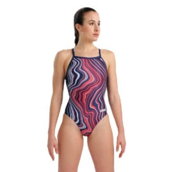 Arena MaxLifeECO Marbled Light Drop Back 14 Arena MaxLifeECO Marbled Light Drop Back -Speedo Shop 005563 740 WOMEN SSWIMSUITLIGHTDROPBACKMARBLED 001 O