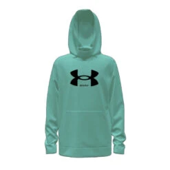 Under Armour Youth Fleece Big Logo Hoodie -Speedo Shop 1379799 Turquoise