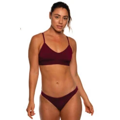 Jolyn Solid Midl Bikini Bottom -Speedo Shop MIDL CABERNET 1