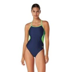 Speedo Eco Splice Flyback -Speedo Shop ecospliceflyback navygreen