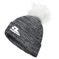 Faux Fur Pom Swimmer Beanie