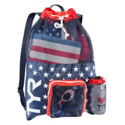 TYR Big Mesh Mummy Backpack -Speedo Shop mummy bag 3 lbmmb3 rednavy 1 eb2be1f1 c74b 4293 b1ed 40e7042f508c