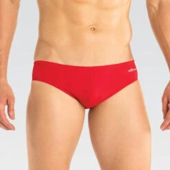 Dolfin Solid Polyester Racer -Speedo Shop poly brief 7150c 250red 1