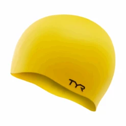 TYR Wrinkle Free Silicone Swim Cap -Speedo Shop silicon cap no wrnkl lcs 720yellow 1