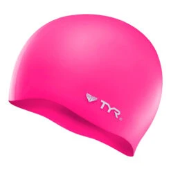 TYR Wrinkle Free Silicone Swim Cap -Speedo Shop silicon cap no wrnkl lcs flourescent pink 1