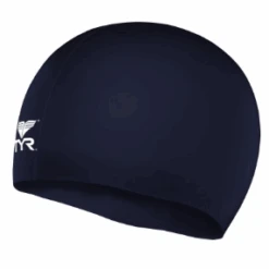 TYR Wrinkle Free Junior Silicone Swim Cap -Speedo Shop silicone jr racr cap lcsjr navy 1