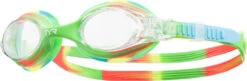 TYR Swimple Tie Dye Goggle -Speedo Shop swimple goggle lgswtd greenorange 1 752642cd 56c5 4bd3 8999 9e6402049d0c