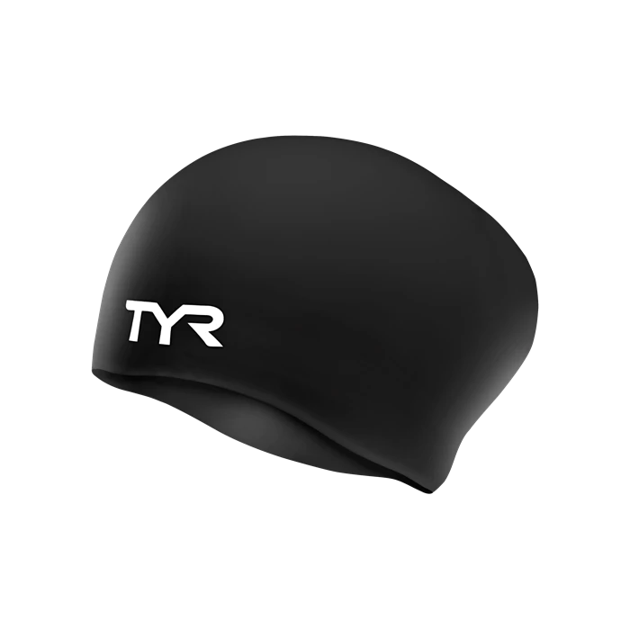 TYR Long Hair Wrinkle-Free Swim Cap 2 TYR Long Hair Wrinkle-Free Swim Cap - Image 2