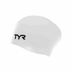 TYR Long Hair Wrinkle-Free Swim Cap 10 TYR Long Hair Wrinkle-Free Swim Cap -Speedo Shop tyr long hair lcsl white 1