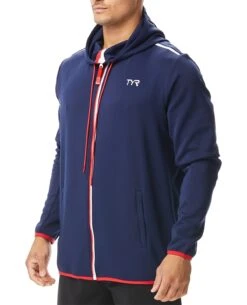 TYR Men's Alliance Podium Zip Hoodie -Speedo Shop tyr mens team zip hoodie mtfzh2a redwhiteblue 1 1b7e70e8 9174 467a ba2d 9500bb713852